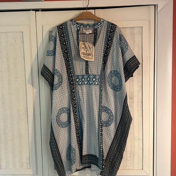 INDIA COLLECTION BY EMERSON FRY
Cerulean Emerson Short Caftan NET O/S - Picture 5 of 8